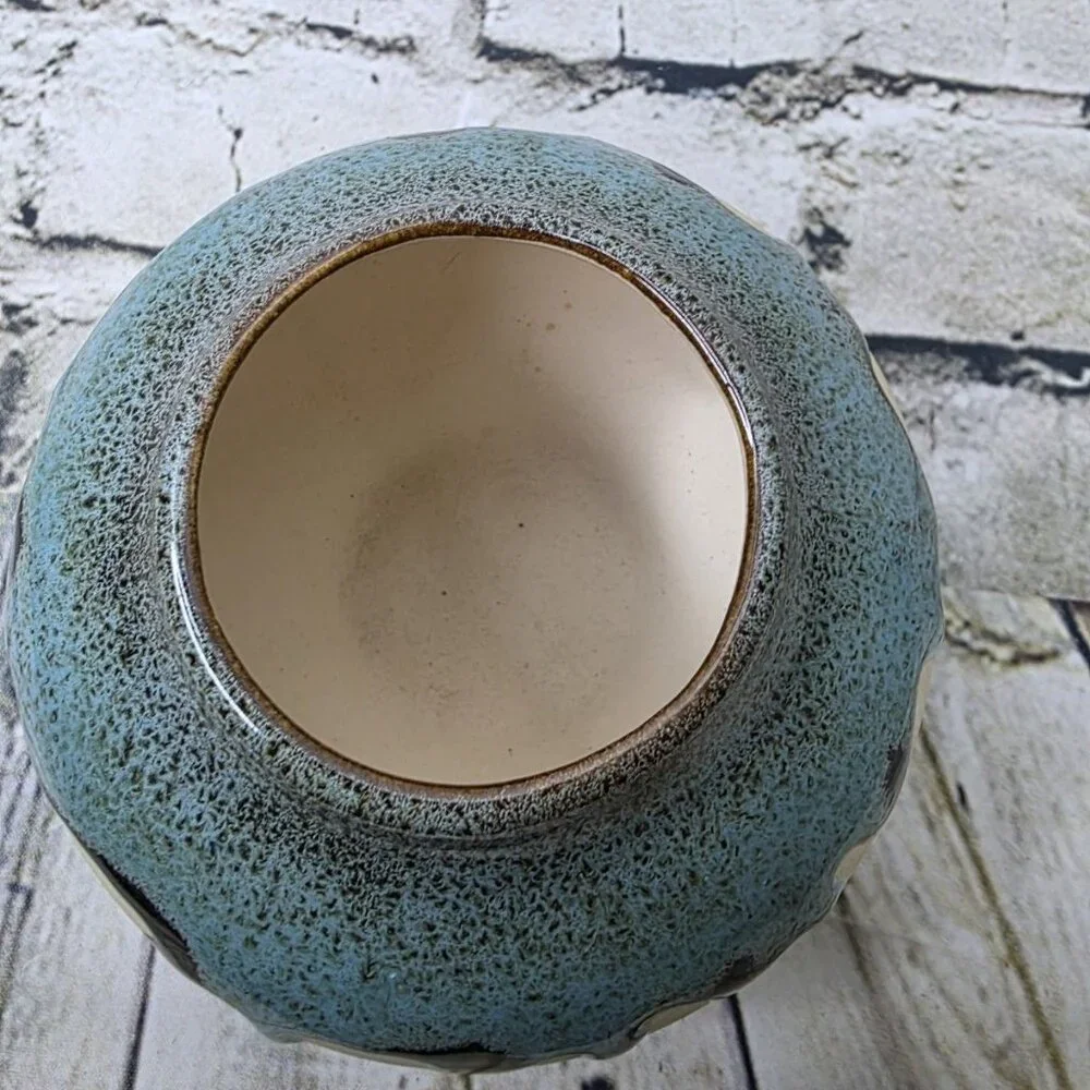 Vintage Original Drip Glaze Stoneware Pot USA Appx 6 x 4 in